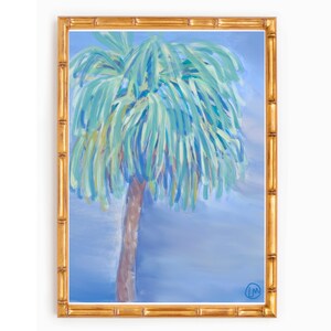Coastal “Carolina Breeze” Palmetto Tree Art Watercolor Print