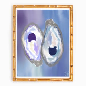 Oysters “Sea Salt” Abstract Art Watercolor Print