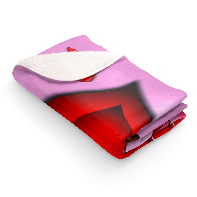 Shipping. Only 47.25 Sherpa Fleece 50X60 Size Printed in U.S.A Loving SENTIMENTAL HEARTS Love Throw Blanket Graphics By S.Michael
