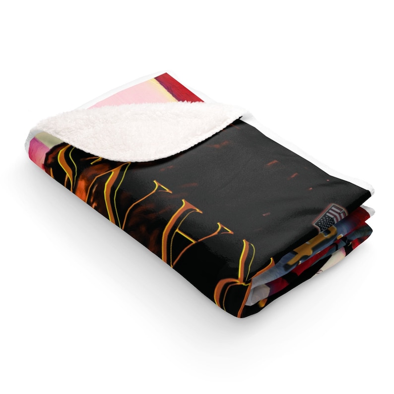 Design By S.Michael Printed in U.S.A Only 44.95 Shipping. Eagle Blanket Veterans NEVER FORGET Sherpa Fleece 50X60 Size