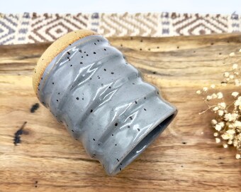 Drinking tumblers/ speckled stoneware cups/ ceramic cup/ handmade pottery/ CCStoneware/ speckled pottery/ Dark gray pottery