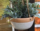 Multiple colors Stoneware hanging planters handmade pottery flower pots white pottery Colonial Collections Stoneware TN pottery
