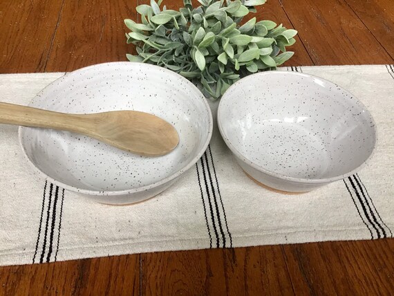 Speckled White Nesting Pouring Bowls set of 2