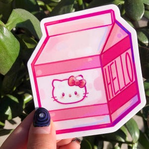 Hello kitty Sanrio milk carton kawaii vinyl waterproof sticker