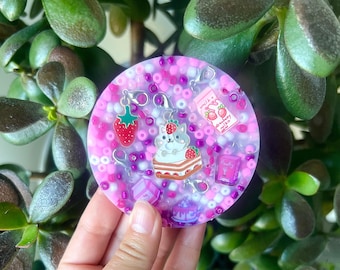 Charm Bracelet Pick’n Poppers - Picky Pad Strawberry cat 3-in-1 Fidget Toy - Pick, Make, Then Wear!