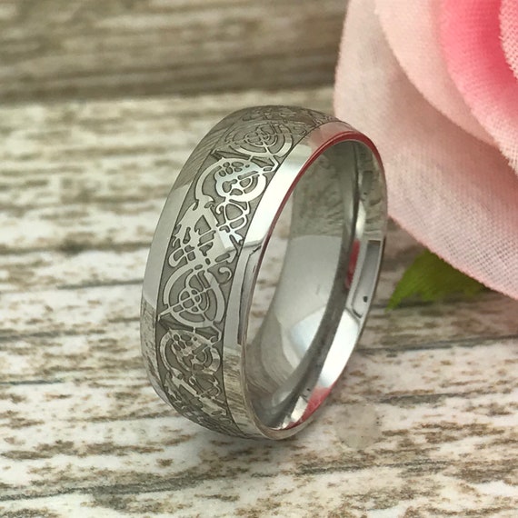 Tungsten celtic ring online