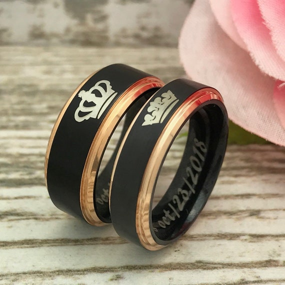 King and queen tungsten rings sale