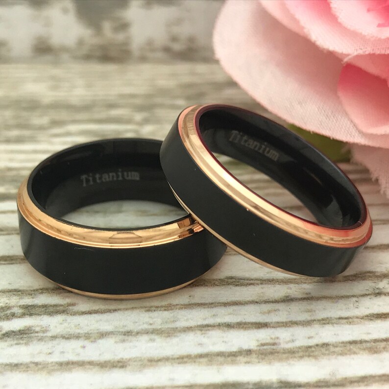 King /& Queen Rings Anniversary Rings Gift for Him Personalized Titanium Rings His and Hers Ring Gift for Her SHJTRB206