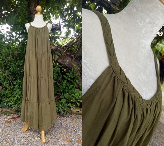 olive green maxi dress plus size