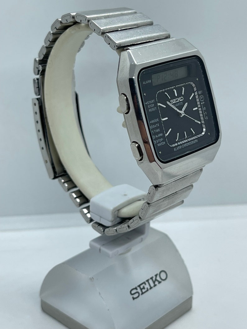 Seiko Quartz H357505B James Bond Alarm/chrono Ana Digi Vintage Mens Wristwatch Etsy