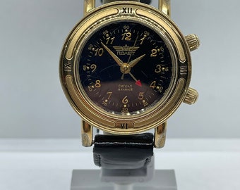 Vintage Poljot Signal 18j Mineraal Kristal Mechanisch ALARM Horloge WR 3ATM 1990's