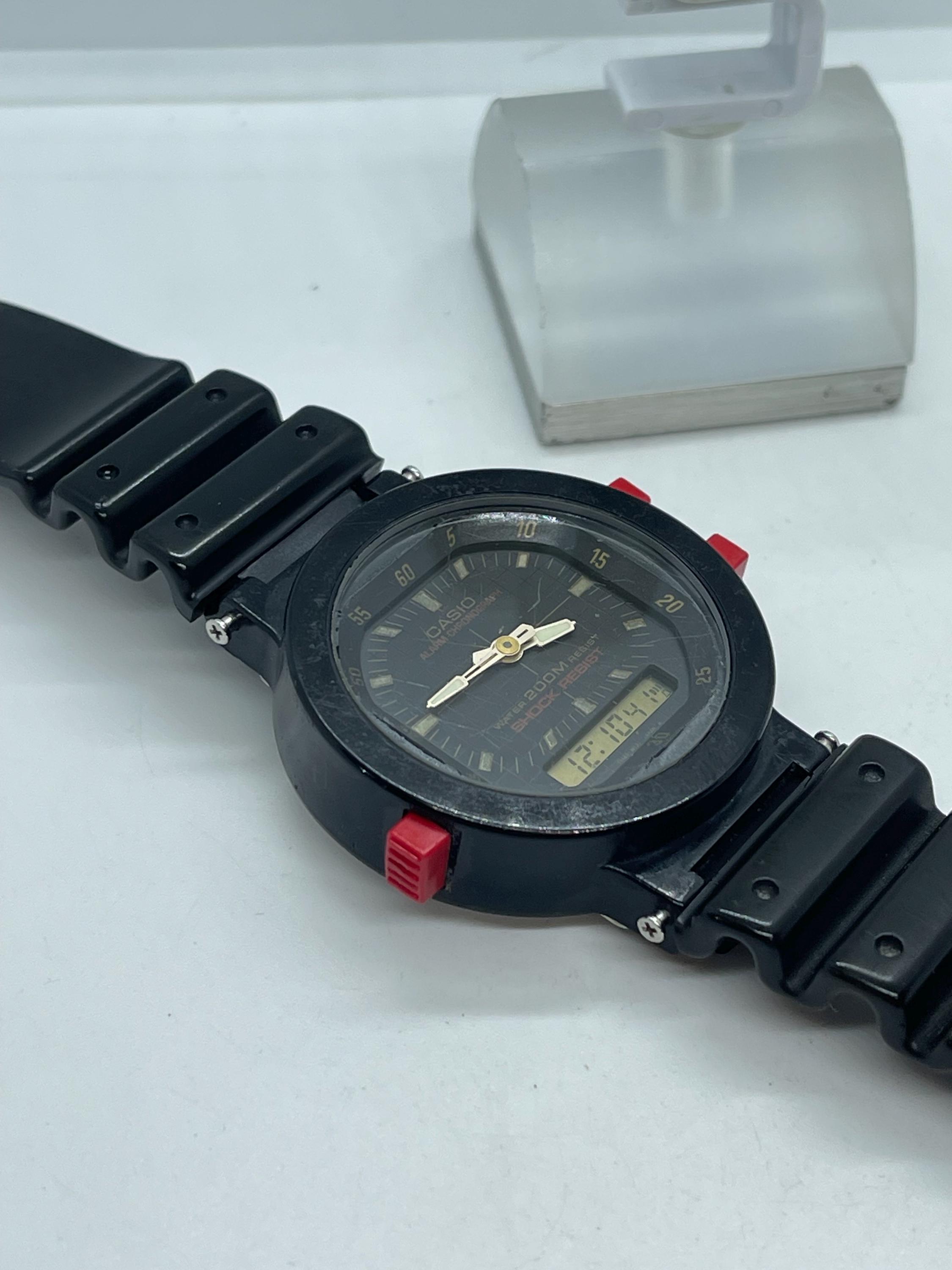 Casio G-shock AW-550 Module 380 Vintage 200M Wrist Watch Alarm 