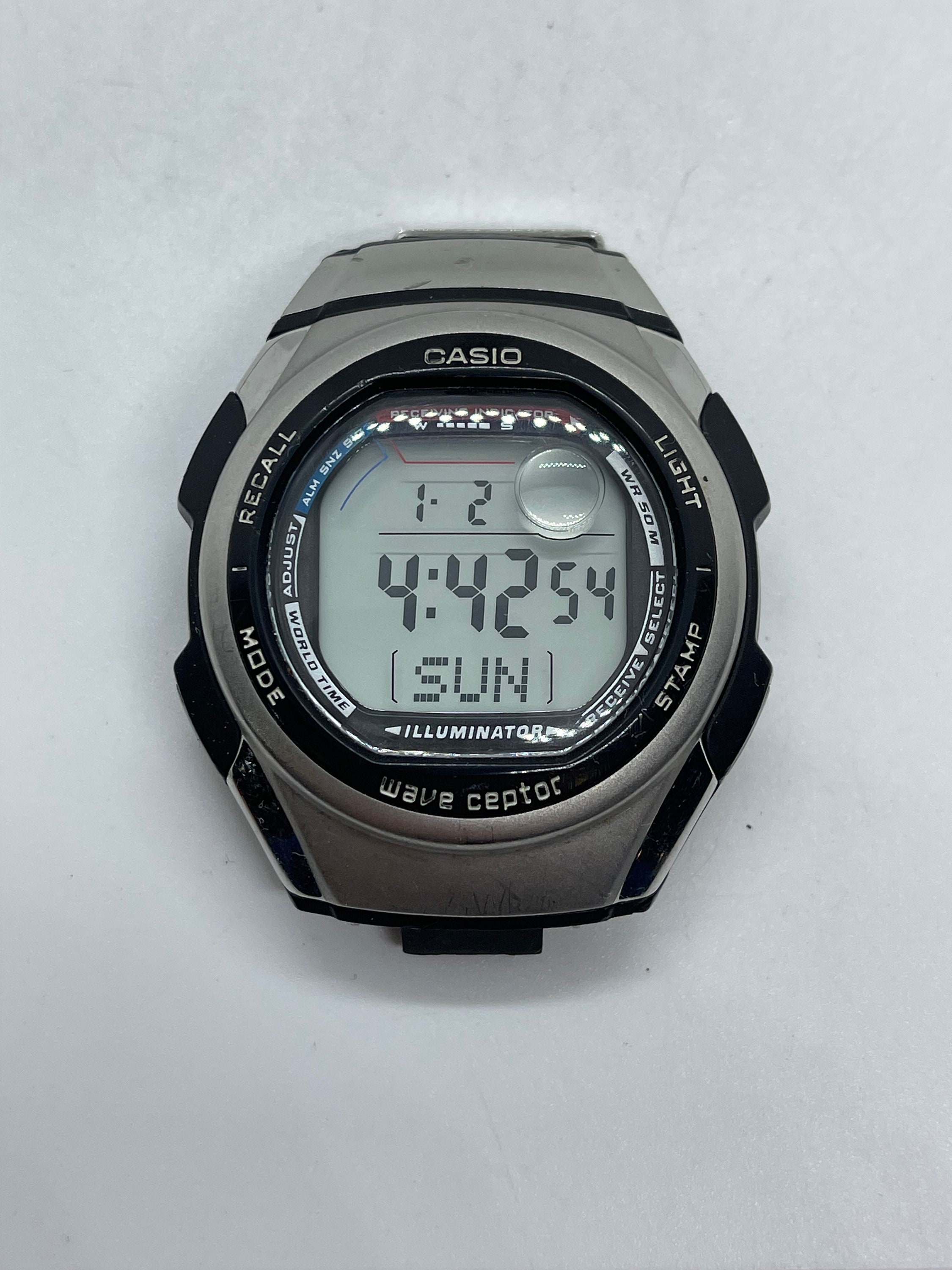 Casio WV 57H Module2556 Wave Captor Vintage World Time Wrist Watch Radio Control Etsy