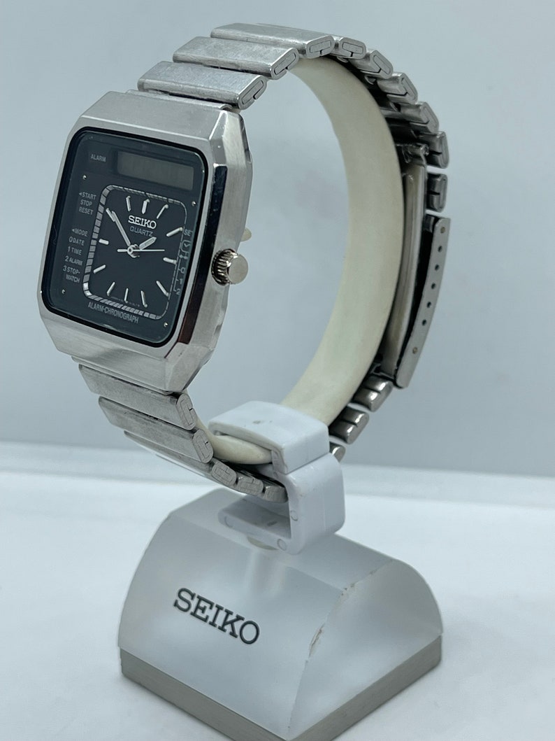 Seiko Quartz H357505B James Bond Alarm/chrono Ana Digi Vintage Mens Wristwatch Etsy