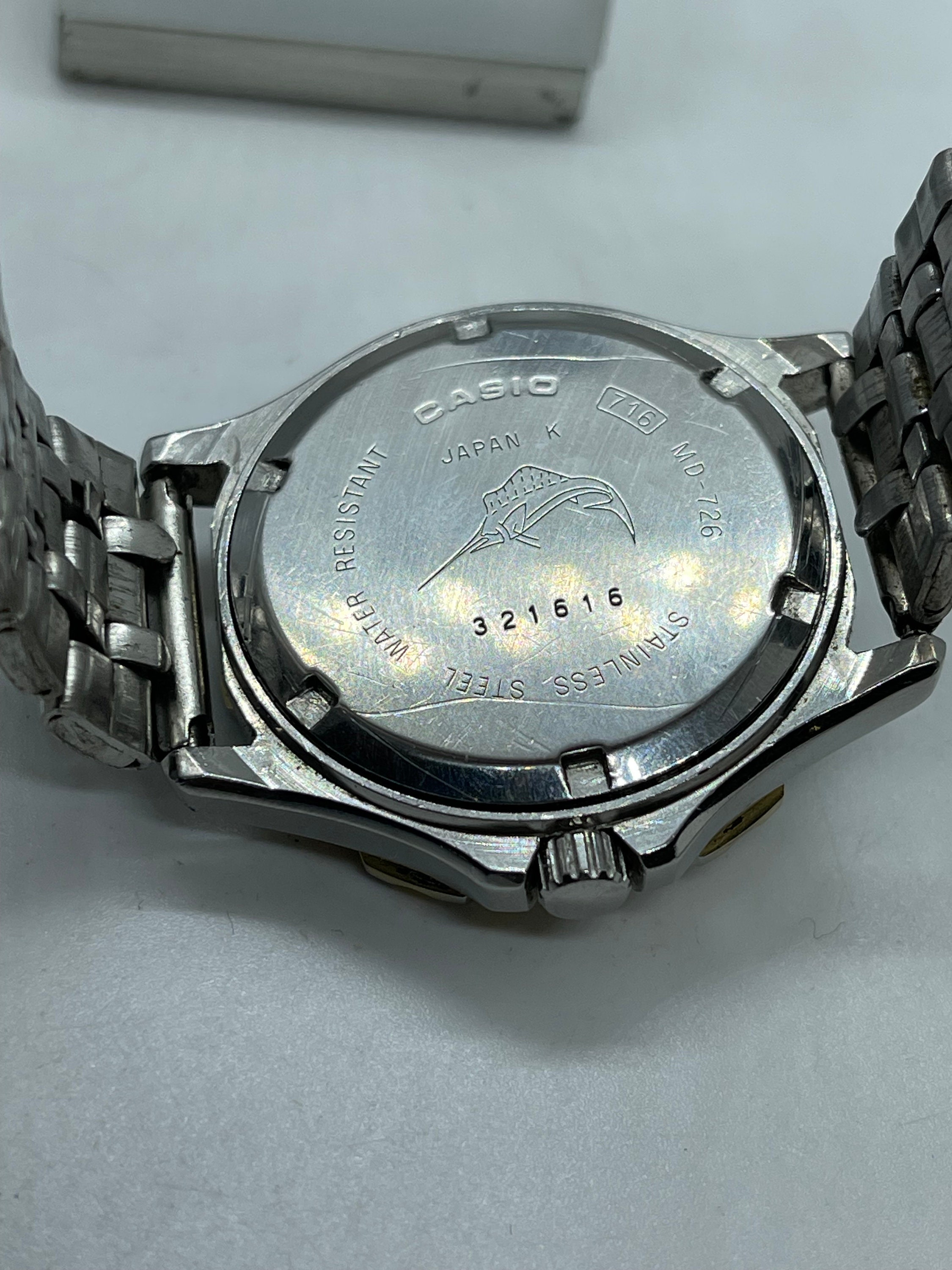 Vintage Casio MD-726 Module 716 Moon Please Day/date Diver Vintage Casio MD-726 Module 716 Moon Please Day/date Diver