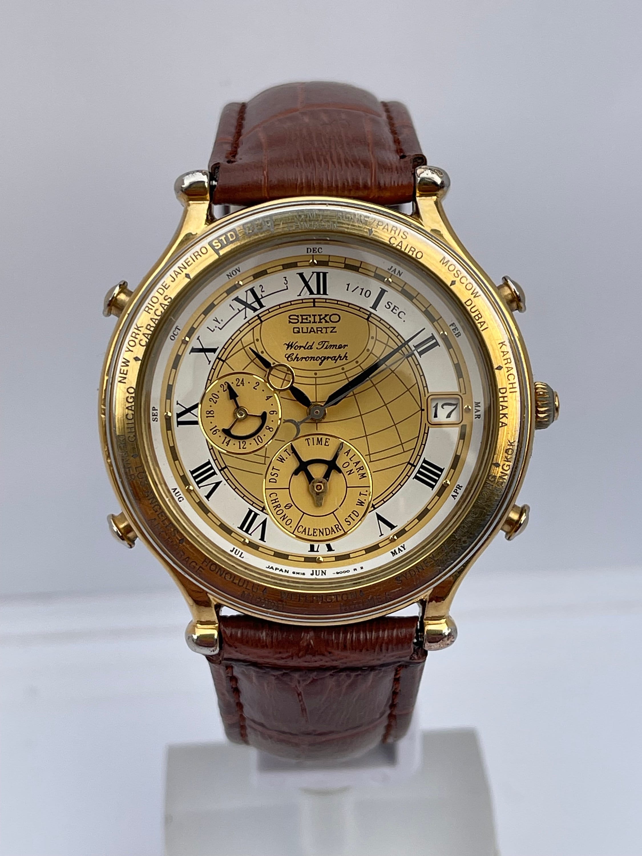 KAZU です☆SEIKO PERPETUAL CALENDAR Seiko Perpetual Calendar Quartz 8F33-00A0 Day/Date Vintage