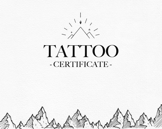 Buy Tattoo Certificate // Permission Online in India - Etsy