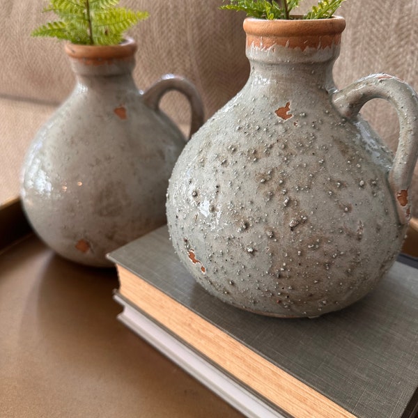 Pottery Milk Jug Etsy