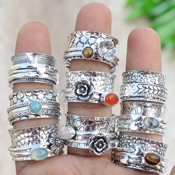 Wholesale Spinner Rings Lot Antique Designer Spinner Rings, Meditation Ring, Mix Ring Size and Designs, spinner rings for women