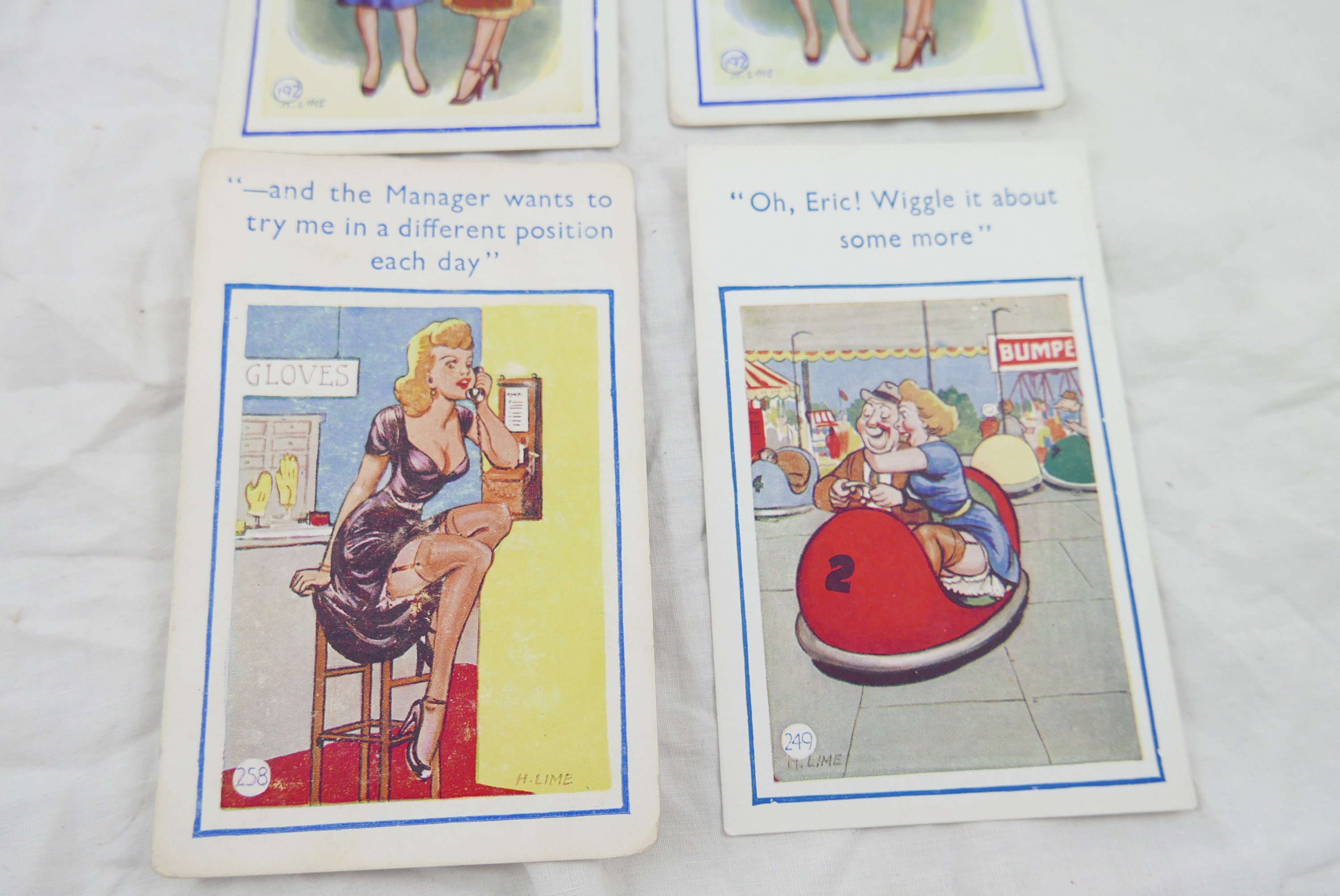 Vintage 'saucy' seaside postcards x4 all Lime all Etsy