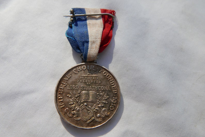Imperial Choir medal presented by Lord Strathcona Etsy
