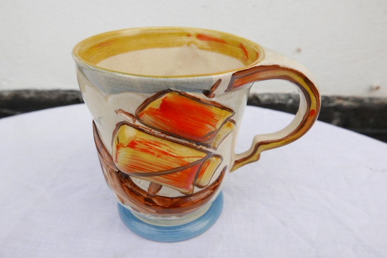 Wadeheath art deco period galleon mug
