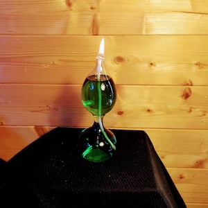 Blown glass oil lamp - dubble bubble