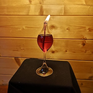 Mundgeblasene Glas Öllampe