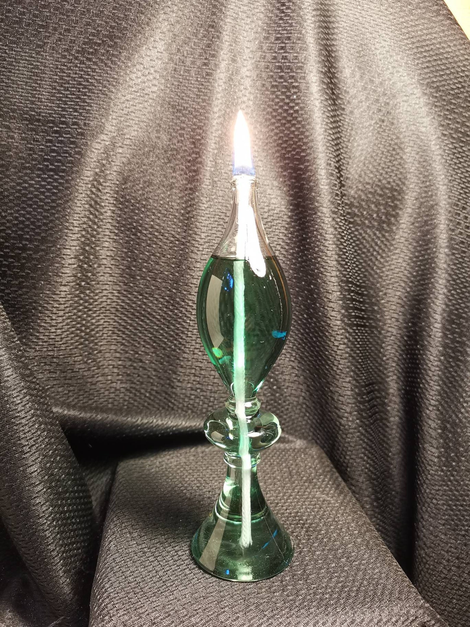 Hand Blown Glass Oil Lamp Unique Candle Etsy Australia