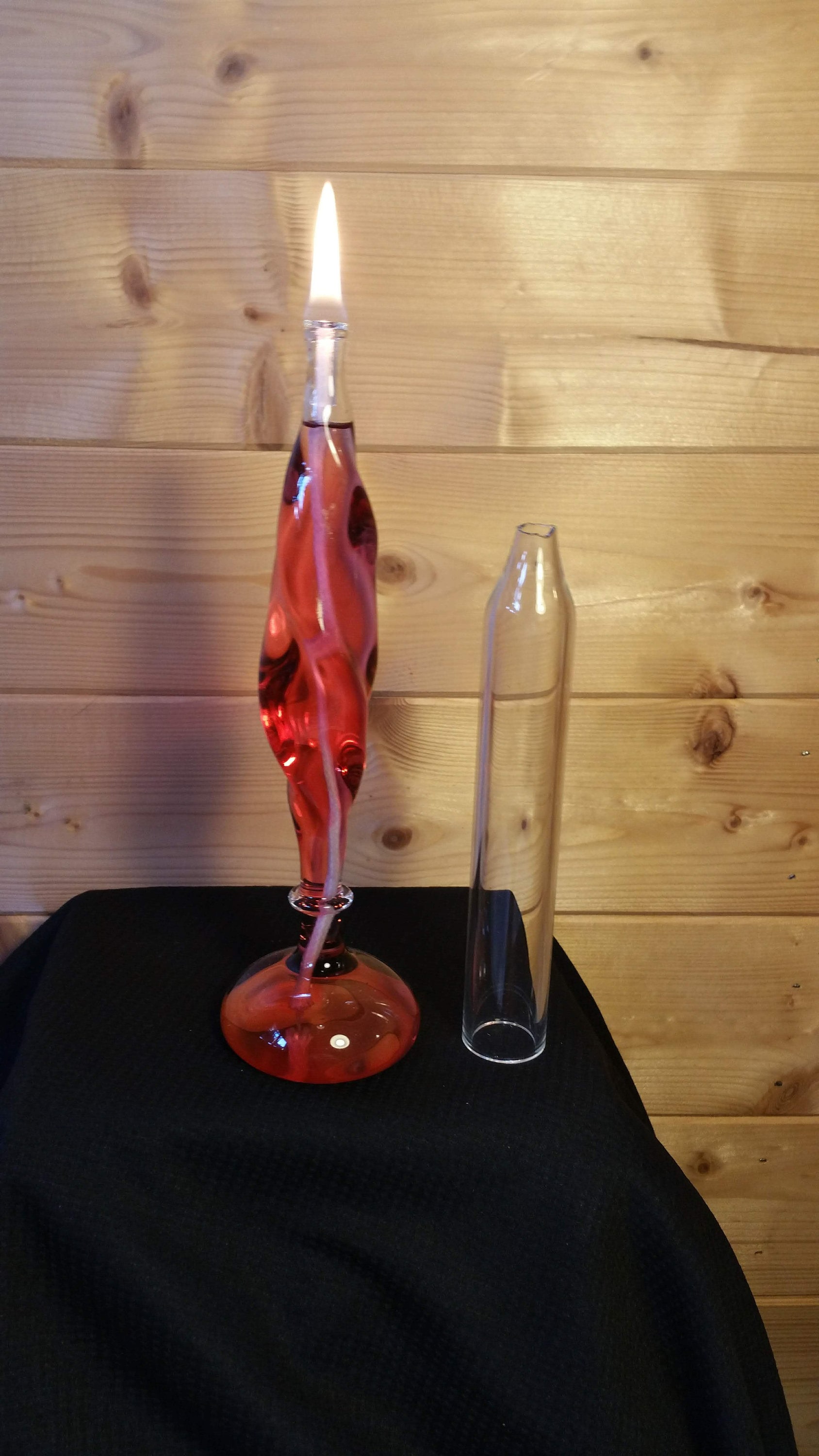 Hand Blown Glass Oil Lamp Twisted Dream Candle Etsy Australia
