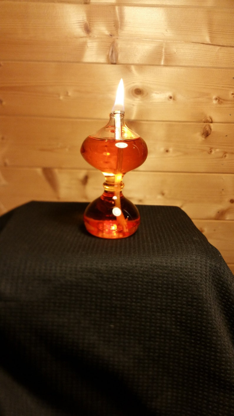 Hand Blown Glass Oil Lamp the Bulb Etsy