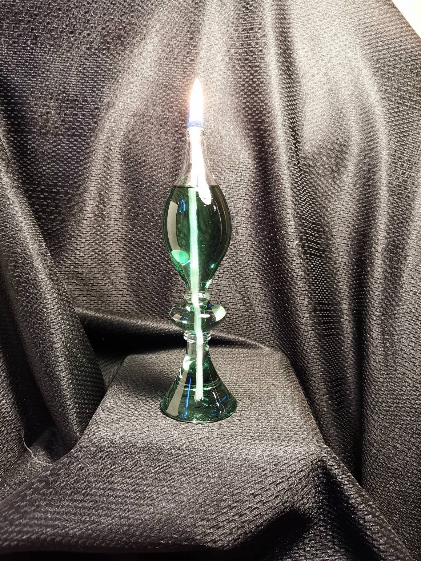 Hand blown glass oil lamp unique candle Etsy
