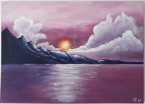 Sunset Painting Canvas Painting Abstract Sunset Canvas Wall Etsy Israel Sunset Painting Canvas Painting Abstract Sunset Canvas Wall Etsy Israel
