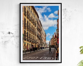 Fine Art Photography Prints, Canvas Wall Art - Calle Mayor in Madrid, Spain