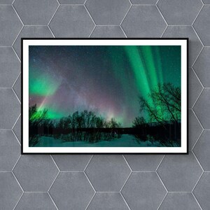 Nordlichter Leinwand Wandkunst, Fine Art Fotografie Drucke - Nordlichter in Finnland