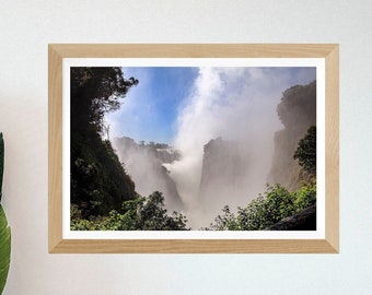 Beautiful Victoria Falls, Zimbabwe | Photograph on Fine Art Paper | Photo Luster | or Stretched Canvas