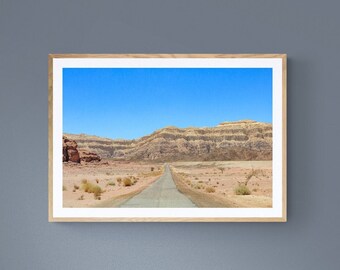 Stampe fotografiche d'arte, quadri su tela - Una strada verso le montagne