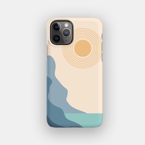 Beach Days Phone Case - Abstract Landscape Bold iPhone 16 Case | For iPhone 16, iPhone 15, iPhone 14, iPhone 13 - MagSafe Option