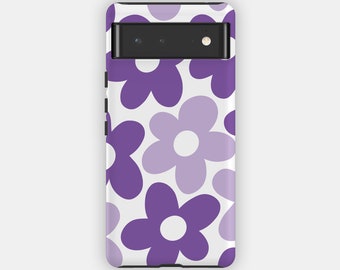 PURPLE BLOOMS Phone Case - Mauve Abstract Petal Design for your Google Pixel 8 Pixel 8 Pro 7 6 5 - Aesthetic Durable Phone Case