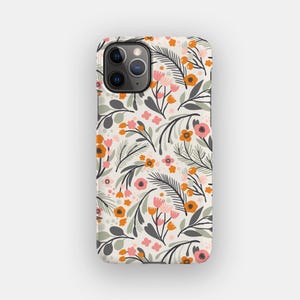 de portable Fresh Dew - Coque pour iPhone 16 à fleurs inspirée de la nature | Aussi pour iPhone 16e, 15 Pro, 14, 13, 12 - Option MagSafe