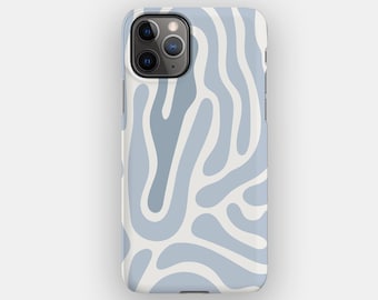 Blue Waves Abstract Phone Case for Apple iPhone 17, 16, 15, 14. MagSafe Option