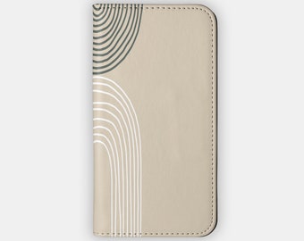 BLUSHING ARCH Wallet Case - Wall Art Inspired Design for your iPhone 15 14 13 12, Galaxy S24 S23 S22 S21 S20 - Cute Folio Case