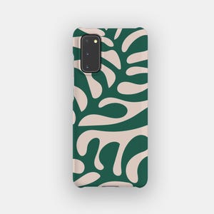 Abstract Green Abstract Phone Case | Bold Flower Slim Case | Fits Samsung Galaxy S25, S24 Ultra, S23, S22 Plus, S21, S20