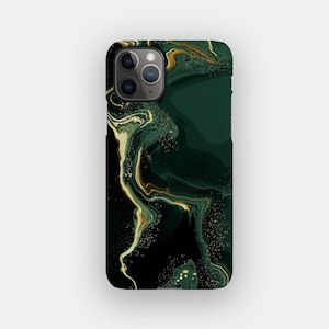 Emerald River Phone Case - Green Marble Stylish iPhone 16 Case | For iPhone 16, iPhone 15, iPhone 14, iPhone 13 - MagSafe Option