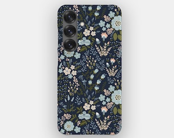 Navy Scattering Botanical Floral Phone Case for Samsung Galaxy S26, S25, S24, S23, S22