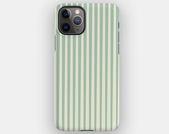 Green Verticals Classic Striped Phone Case for iPhone 17, Air, 16, 15, 14, 13