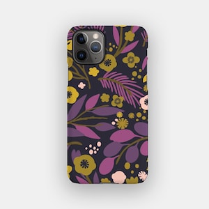 Berry Branch Phone Case - Artistic Botanical Floral iPhone 16 Case | For iPhone 16, iPhone 15, iPhone 14, iPhone 13 - MagSafe Option