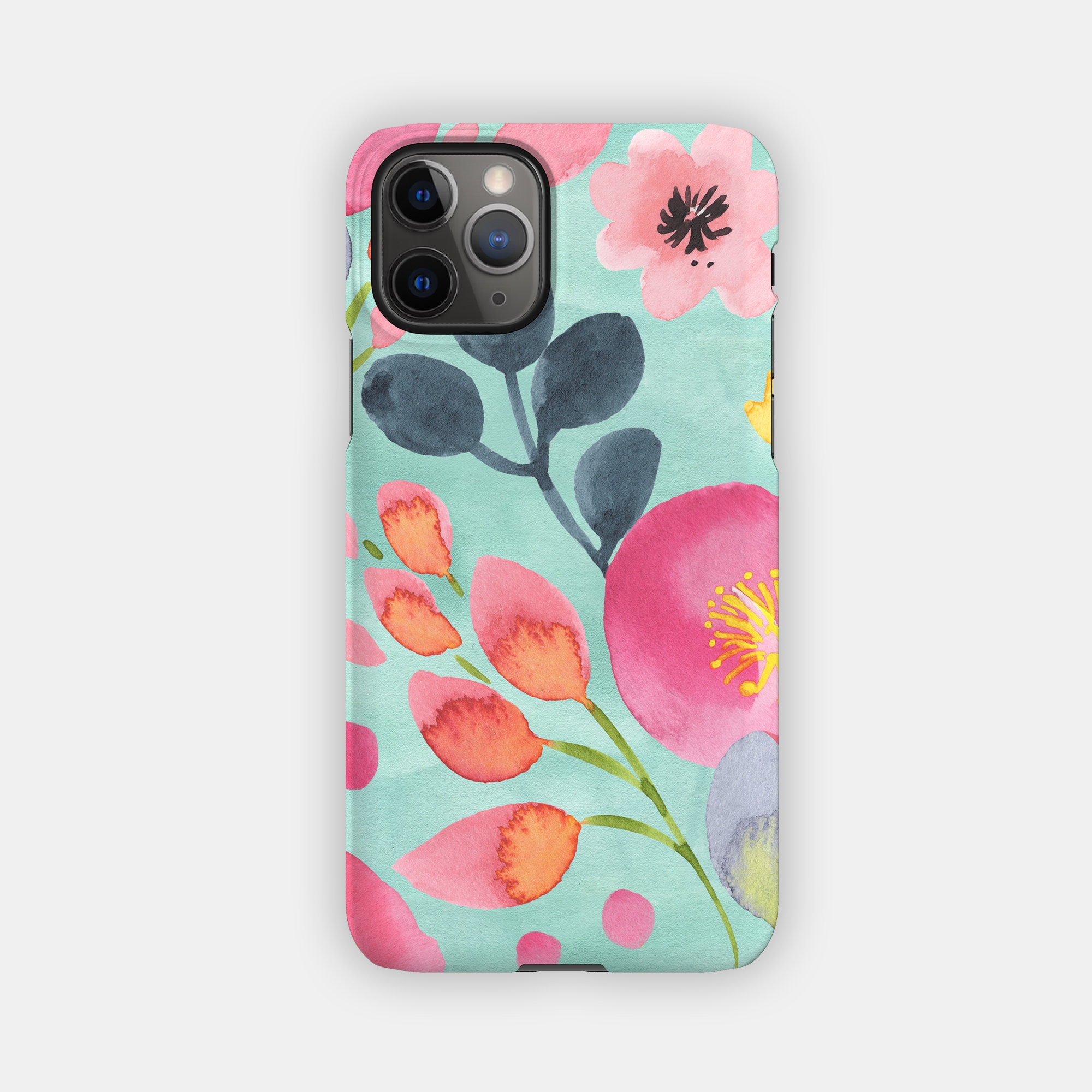 RAIN FALL Phone Case for iPhone 15, iPhone 15 Pro, iPhone 14, iPhone 13,  iPhone 12, 11, SE, Xr, Xs Floral iPhone Case 