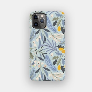 Clear Sky Phone Case - Aesthetic Botanical Floral iPhone 16 Case | Also for iPhone 16e, 15 Pro, 14, 13, 12 - MagSafe Option