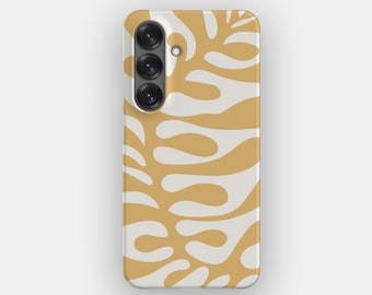 Golden Growth Abstract Floral Phone Case | for Samsung S26 Ultra, S25, S24, S23, iPhone 17 Pro Max, 16, 15, 14, Pixel 10 Pro, 9, 8